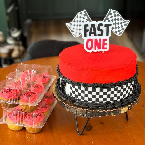Whimsical Practicality Checks Birthday Cake Borders