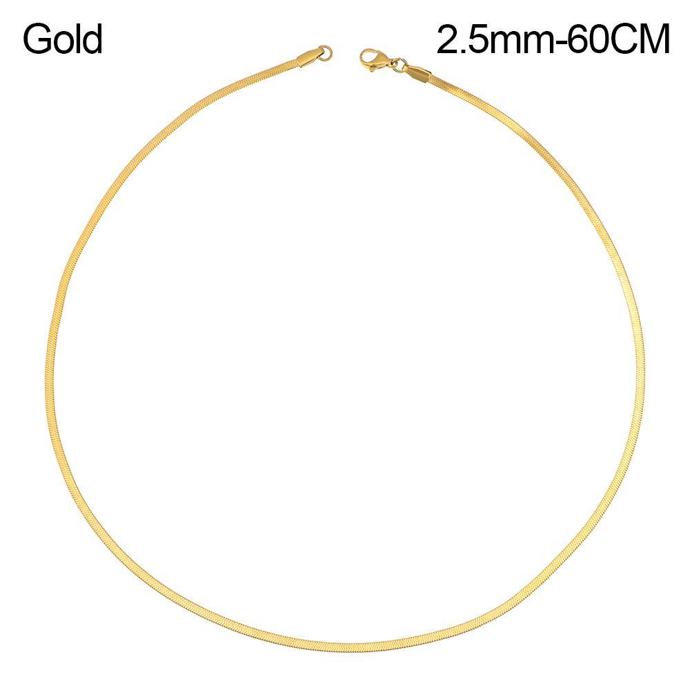 Dárky Šperky Choker Hadí Článkový Řetízek Rybí Kost Náhrdelník Plochý Hadí Řetízek Zlacený/Postříbřený