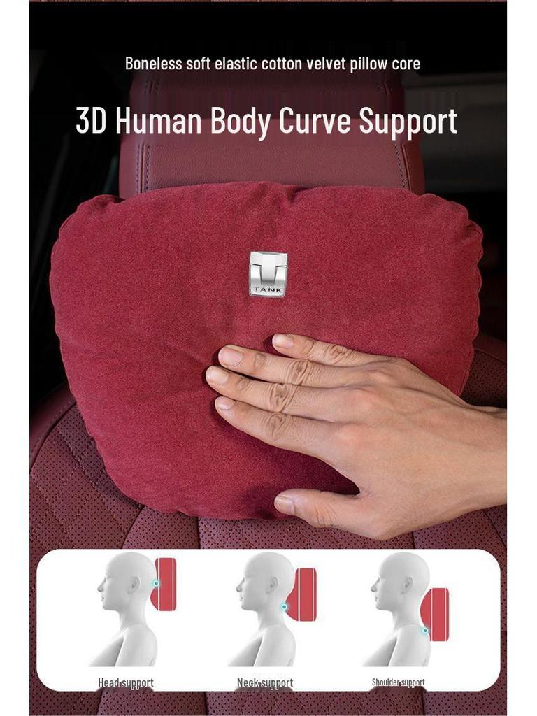 Car Headrest Lumbar & Neck Support Pillow for Tank 300/400/500 & Maybach Seats