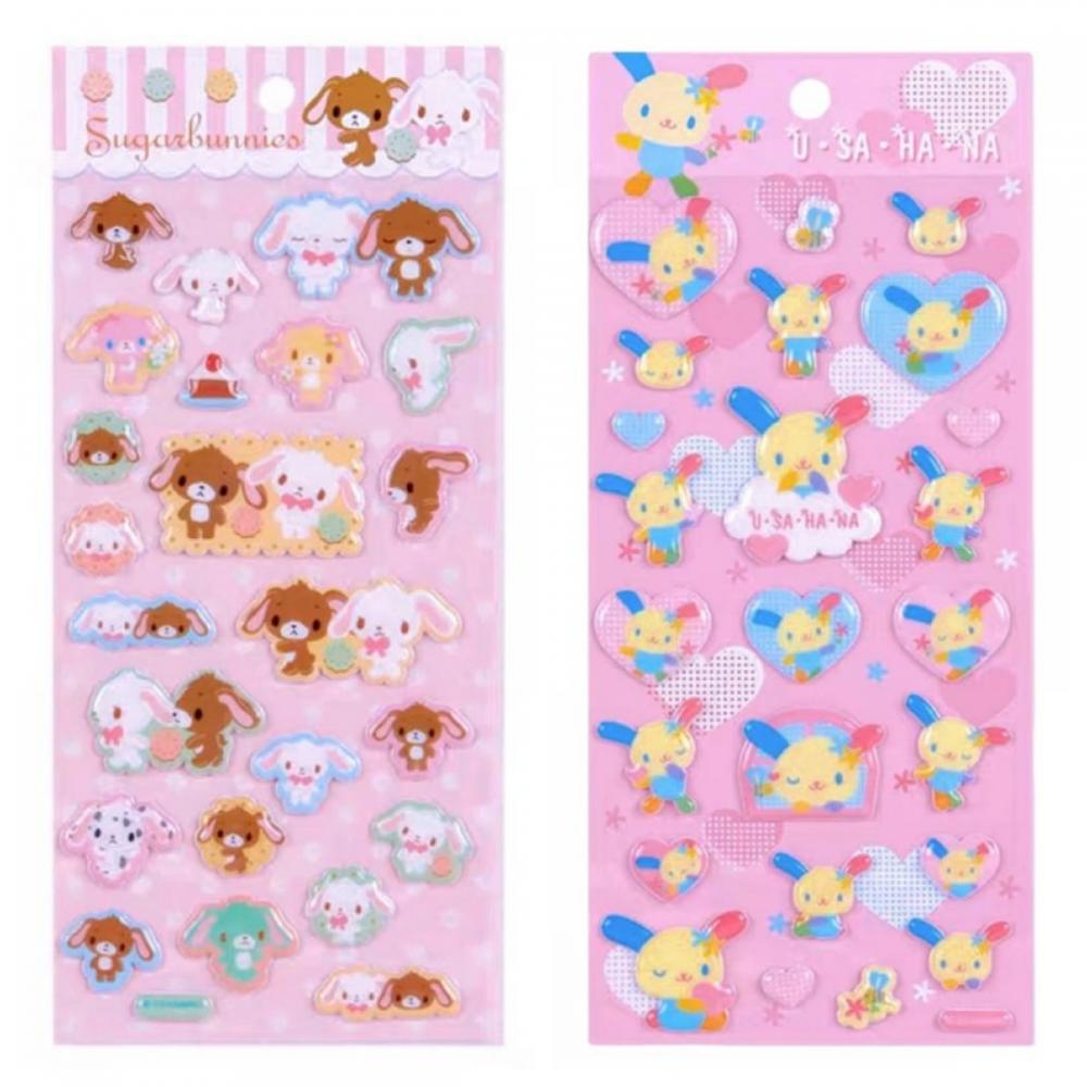 NUOVI adesivi Biscotti Sugarbunnies Forma a cuore Usahana PVC casco quaderno fai da te Adesivi decorativi ragazza Materiali fatti a mano Giocattoli