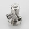1set Angle Valve With Decorative Cover Stainless Steel 2-Way Double Angle Valve 1/2 Inch 2 Outlets Water Connection Accessories
