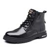 Autumn Early Winter Genuine Leather Shoes Mens Fashion Single Boots Brand Male Ankle Boots Black Brown Non-slip Thick Sole