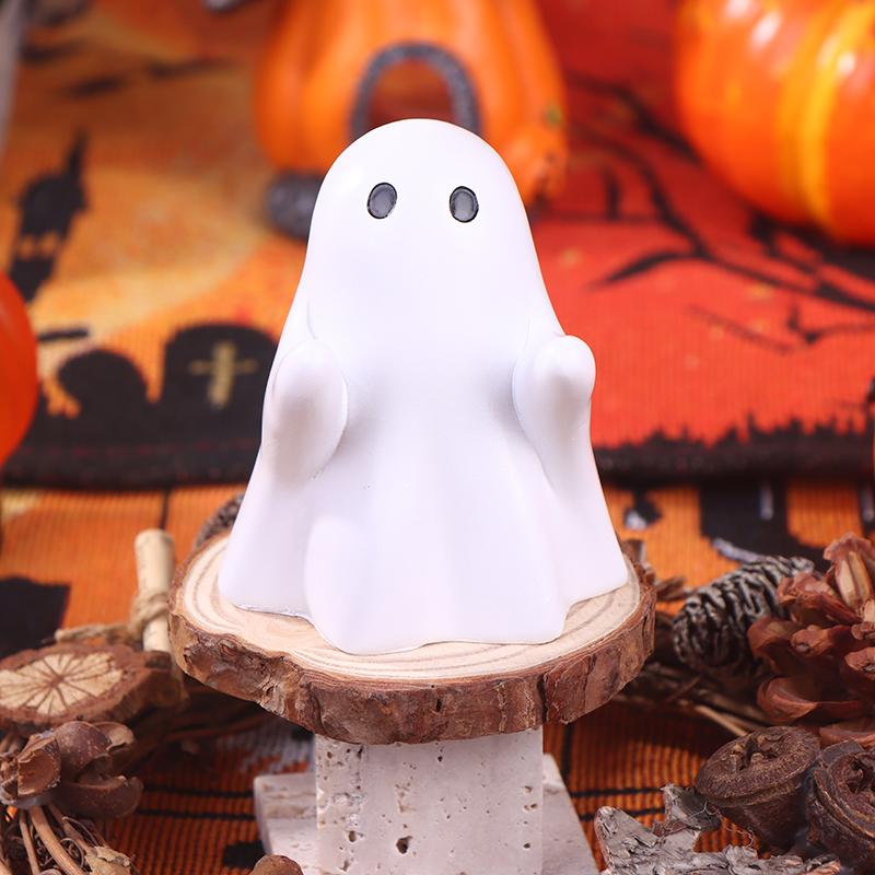 Lovely Ghost Pen Holder - Cute Cartoon Desktop Ornament, Creative Figurine for Halloween Decoration & Gifts