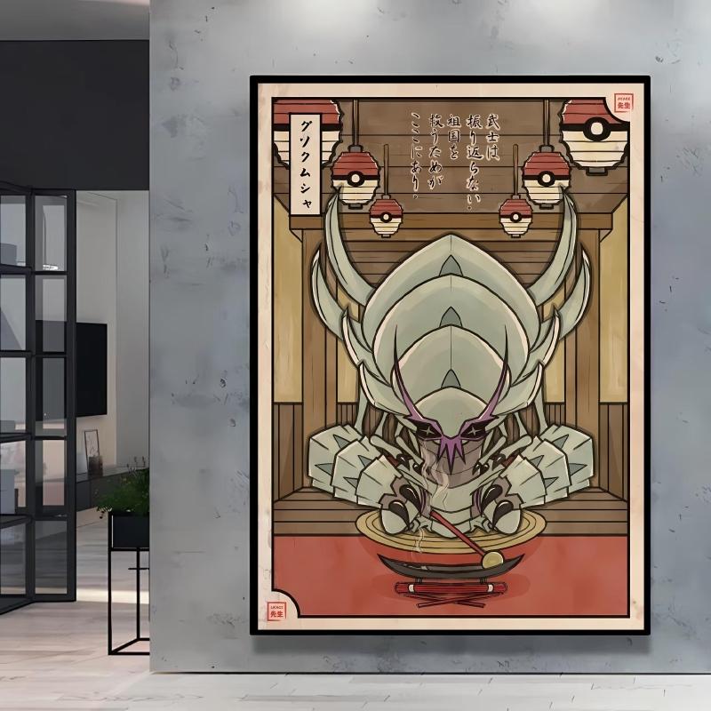 Leinwand Kunstwerk Malerei Pokemon Schiggy Poster Cartoon Bild Klassisch Haus Schlafzimmer Dekoration Gemälde Kindergeschenk