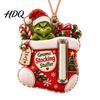 Christmas Tree Decoration with Money Clip Cash Gift Ornament 2D Acrylic Green Elf Card Decoration Personalized for Teenagers Xmas Hanging
