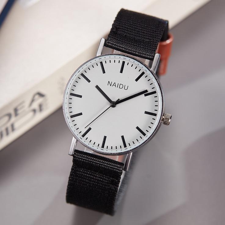 New Popular Simple Boys and Girls Watch Canvas Strap Japanese and Korean Fashion Trend Student Watch Forest Cloth Strap