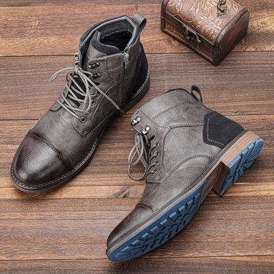 Frühling Herbst Große Herren Lederstiefel Stiefeletten für Männer Herren Lederstiefel Stiefel für Männer High Top Martin Stiefel