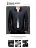 2025 Men's Spring/Autumn Business Jacket - Middle-Aged Fashion, Solid Color Lapel, Outdoor Administrative Style