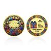Happy Birthday Coins, Zinc Alloy, Gold Commemorative Coins, Collected Commemorative Medals, Badges, Antique Handicrafts