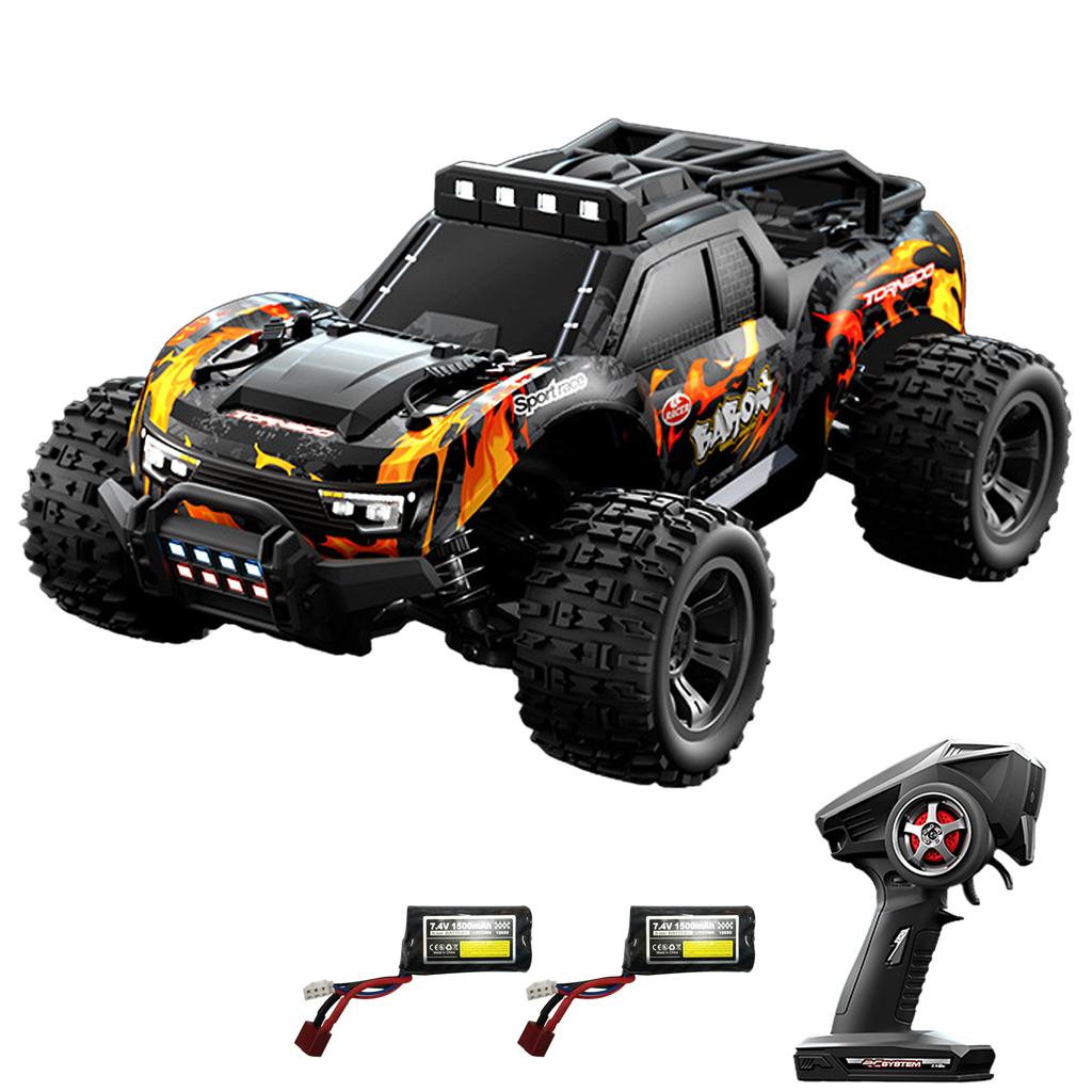Remote Control Car, 1:18 Scale 28 KPH High Speed Off Road Vehicle with LED Headlights, 4WD All Terrain Electric Crawler