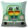 Cartoon Driving Car Cat Cushion Cover Decor Cute Pet Animal Pillowcase Polyester Pillow Case for Sofa Home Children Room 45x45cm