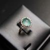 New Chinese Imitation Green Chalcedony Ring For Women Vintage Light Luxury Niche Design Fashionable Elegant Finger Jewelry