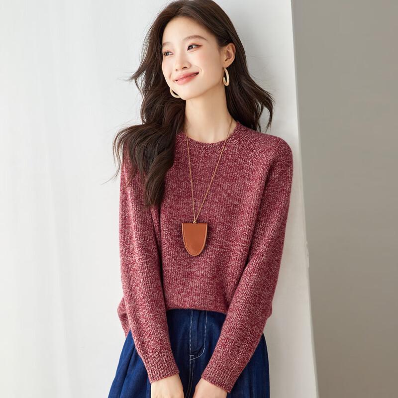 Srcr Women's 100% Wool Thick Heathered Sweater