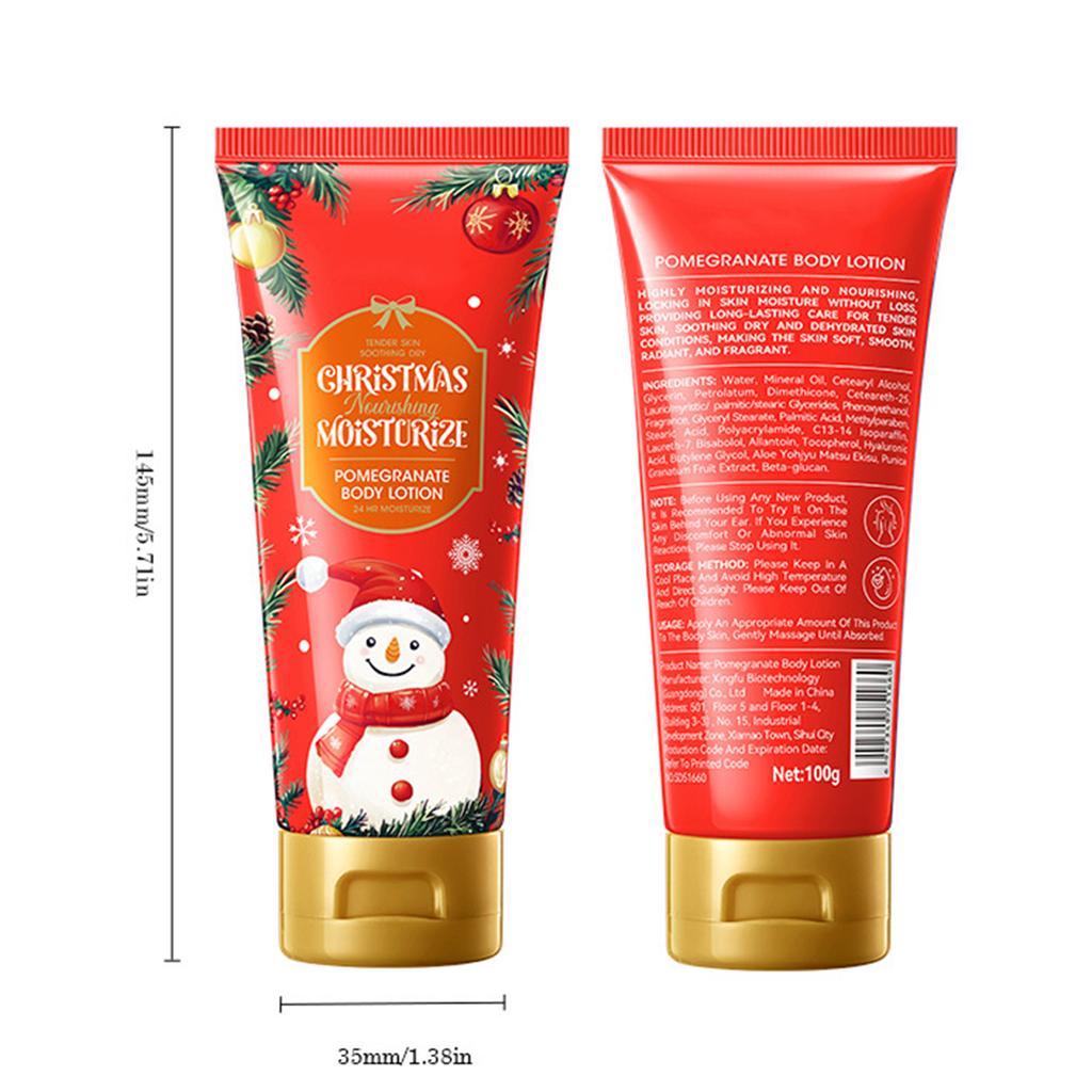Holiday Body Cream Christmas Theme Pomegranate Coconut Shea Butter Nourishing Moisturizer Gift