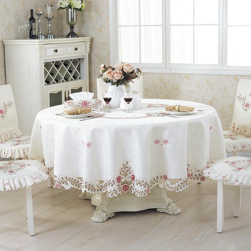 European Style Hollow Home Tablecloth Simple Luxury Pastoral Style Rectangular Tablecloth