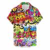 Summer Retro 80s 90s Hawaiian Shirts Men Clothing 3D Printed Short Sleeves Tops Cool Outdoor Blouse Y2k Summer Men's and Women's Shirt