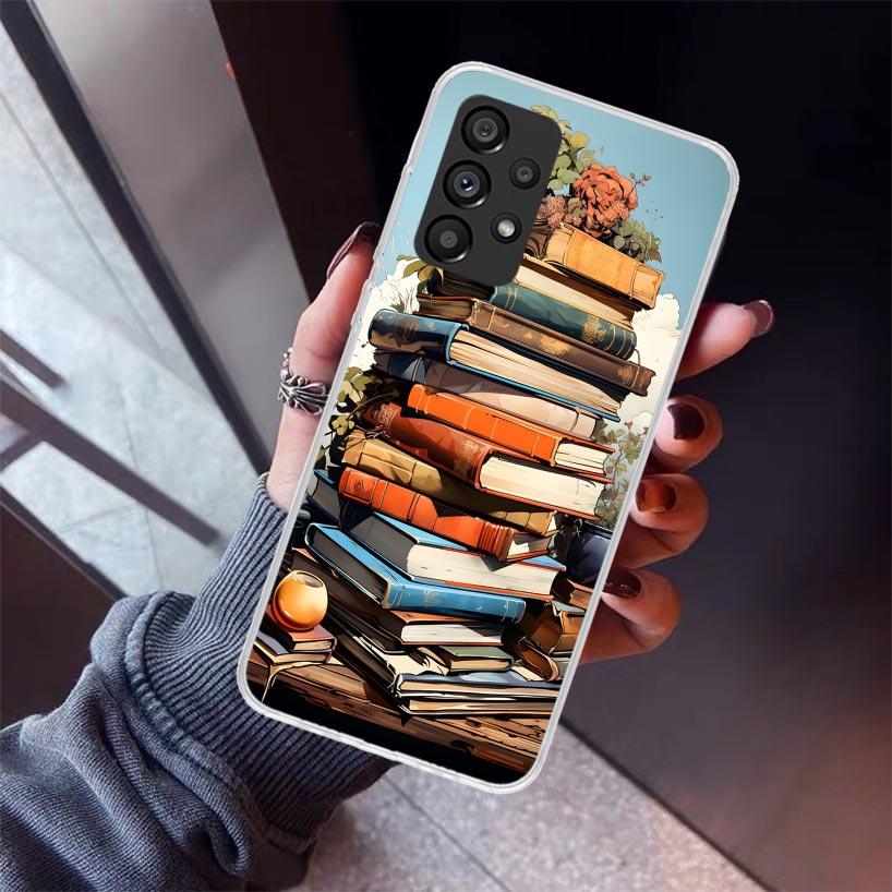 Read Books illustration Reading Phone Case For Samsung Galaxy A17 A16 A15 A14 A13 A57 A56 A55 A54 A53 A37 A36 A35 A34 A33 A26 A2