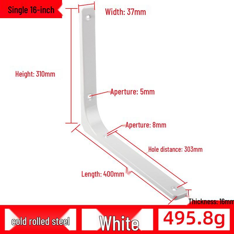 Triangular Wall Shelf Bracket: Bent, Load-Bearing Iron Support for Storage Racks