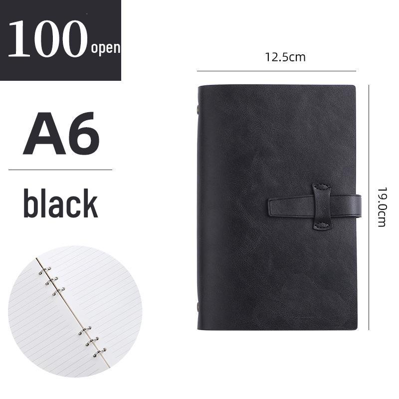 A5 Portable Loose-Leaf Notebook for Office, Students, and Business Meetings