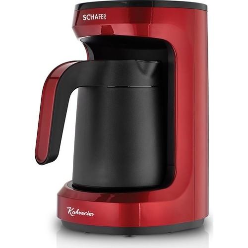 Schafer Kahvecim Automatic Turkish Coffee Machine - Red
