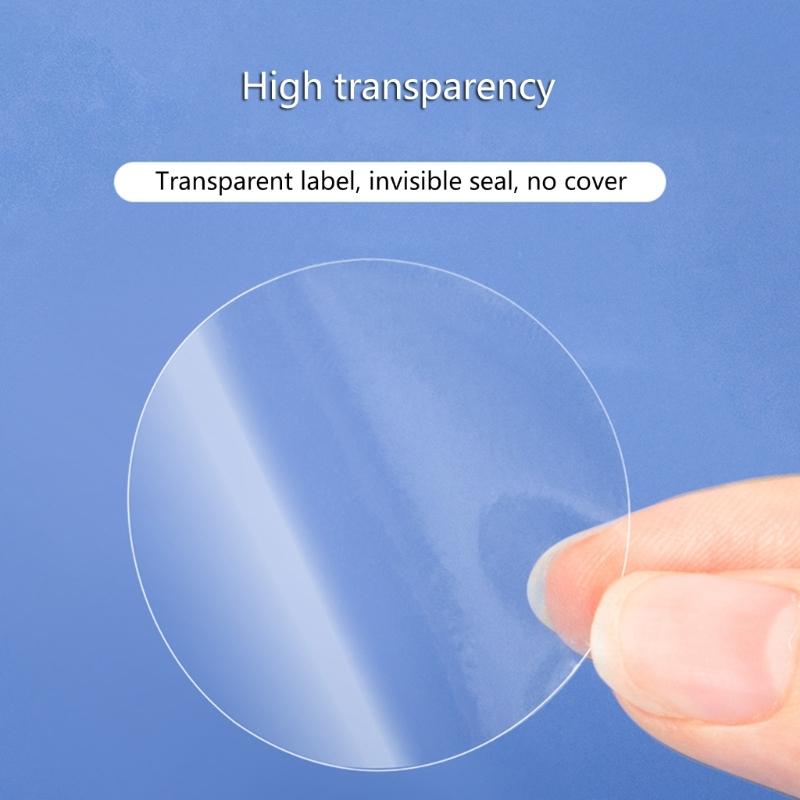 500 Buc. Autocolante Transparente Rotunde de Sigiliu Autocolant PVC Adeziv Etichete de Ambalaj pentru Sigilarea Plicurilor, Cărților, Ambalajelor Cutiei Poștale