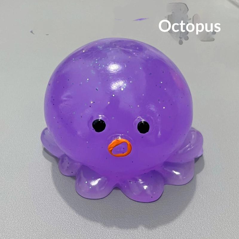 Octopus Stress Squeeze Toy Slow Rebound TPR Bubble Sensory Fidget Toy for Students Exam Anxiety Relief