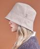 Bajal Studded Drop Oversized Wool Bucket Hat Beige