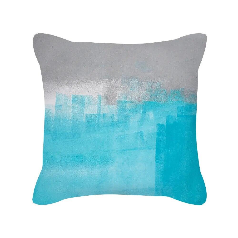45x45cm Modern Abstract Art Blue Green Yellow Throw Pillow Cover Living Room Sofa Office Car Lumbar Cushion  Home Decor