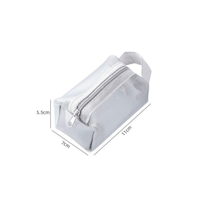 Mini Mesh Storage Bag: Large-Capacity Makeup, Cable, Coin, and Key Holder with Portable Drawstring Design