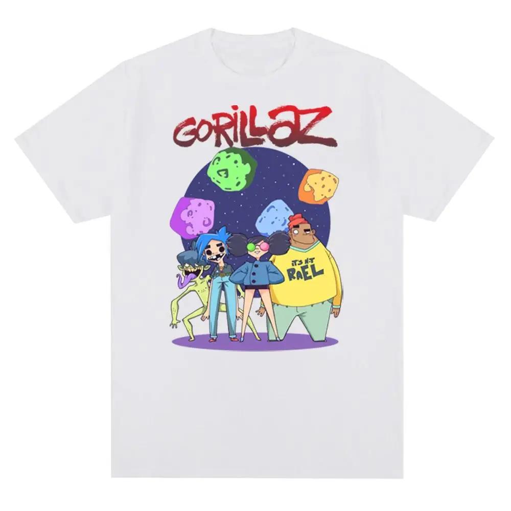 Music Band Gorillazs Punk Rock Print T Shirt 90s Casual Fashion Short Sleeve Plus Size T Shirt Unisex Harajuku Summer Tees