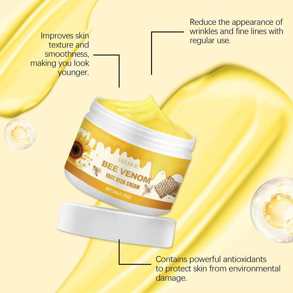 EELHOE Honey Lifting Neck Cream Deep Moisturizing Face Repair Skin Barrier Smooth Hydrated Skin Firming Tightening Cream 50g