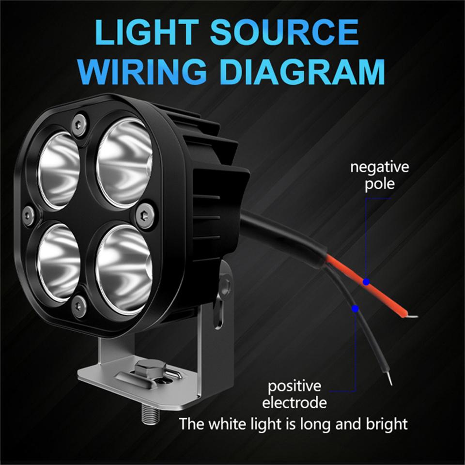 3Inch 40W Pod Lights LED Offroad Driving Fog Lights Work Auxiliary Bumper Lights Fit for Car Truck ATV UTV Boat Motorcycle