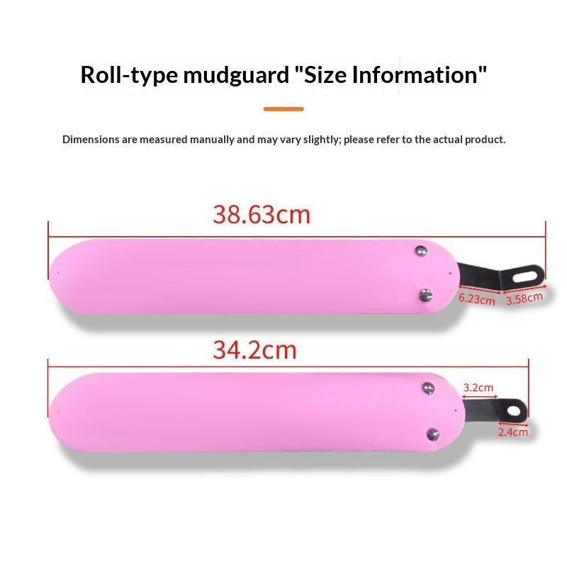 Portable Foldable Bike Mudguard Roll Up Bicycle Anti Splash Mud Guard For Folding Bikes 16-26 Inch