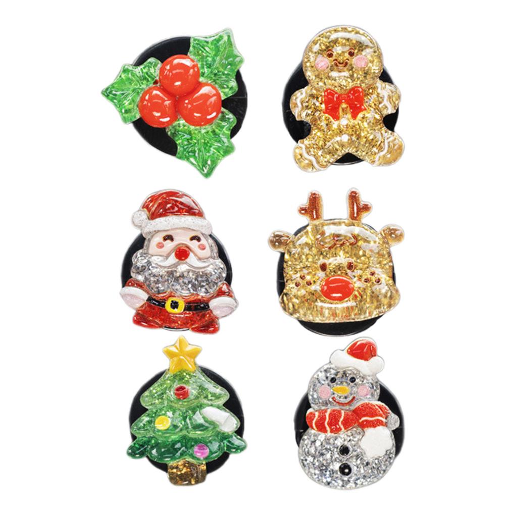 Christmas Car Air Freshener 6 Pieces Seasonal Auto Fragrance Clips Christmas Aromatherapy Decor For Minivans Trucks SUVs