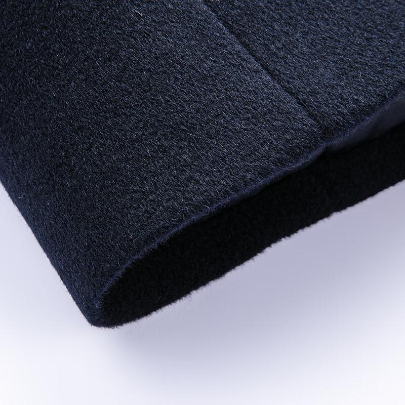 FAPAI Men's Business Stand Collar Wool & Cashmere Blend Overcoat