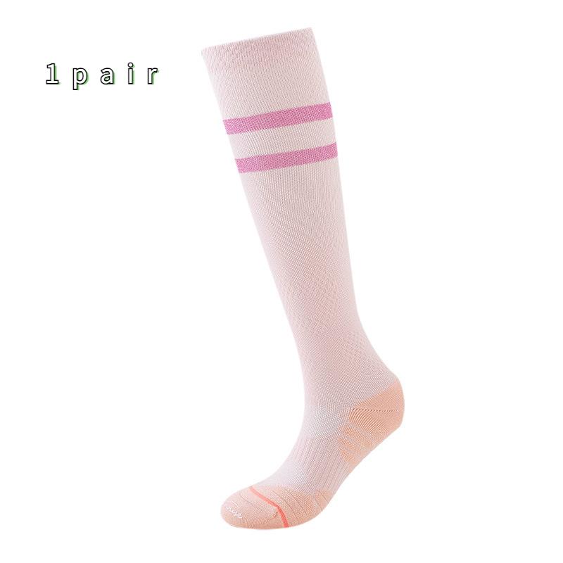 Velikost 35-39 Dámské High-Top Běžecký Maraton Trendy Ponožky Spodní část ručníku Jednobarevné Kompresní sportovní lýtkové ponožky