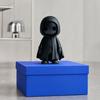 Yousheng 3D Printed Halloween Ghost Figurine, Spooky Ghost with Cloak Statue, Funny Cute Ghost Sculpture Ornaments for Halloween Indoor Home Office