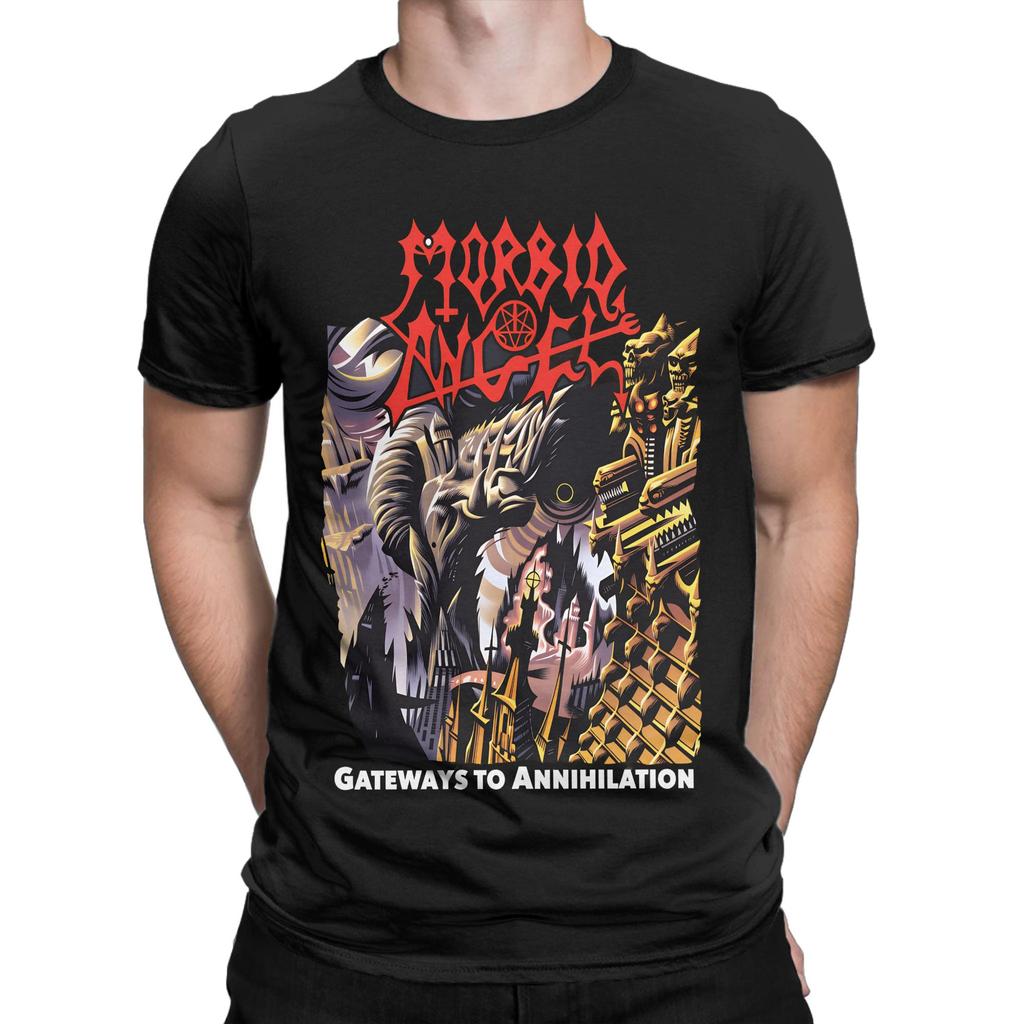 Death Metal Band T Shirts for Men 100 Cotton Funny TShirt Round Collar Tee Shirt Short Sleeve Clothes Gift Idea