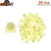 20 White Universal License Plate Screw Mounting Hardware Plastic Ert Nut Clip