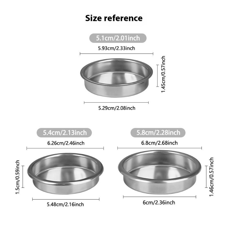 Coffee Blind Filter Bowl 51/54/58Mm Stainless Steel Non Pressurized Filter Cup For Backwashing In Semi Automatic Coffee Machine
