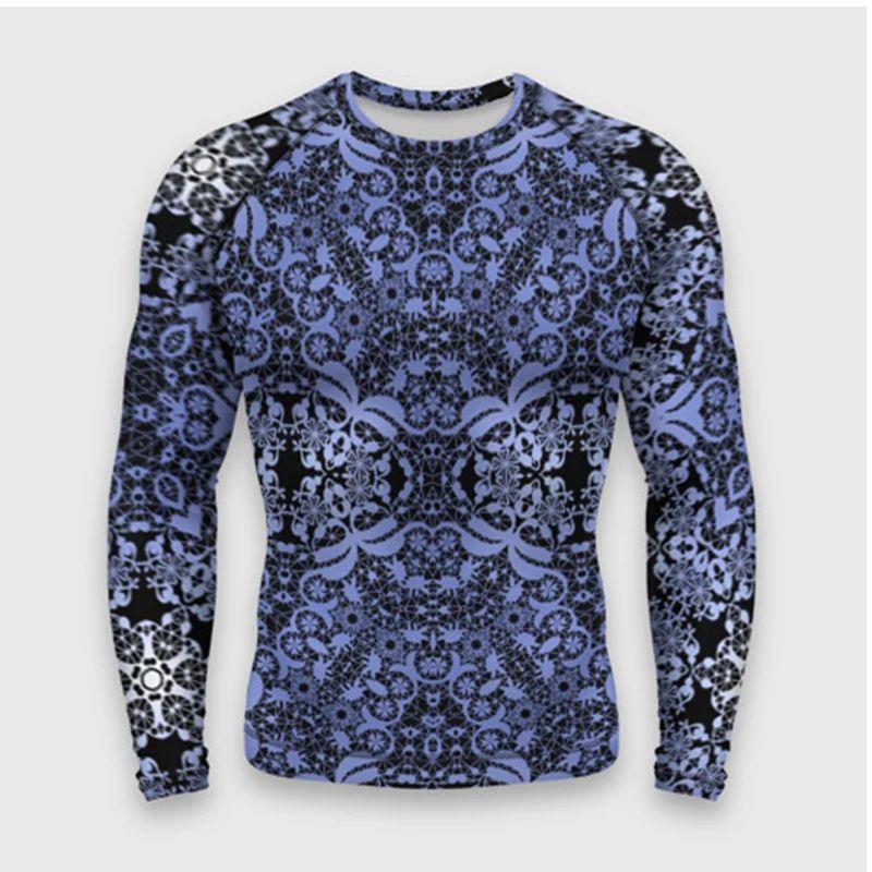 Men's Spring And Autumn Fashion Street Personality 3d Printed Round Neck Long Sleeve T-Shirt Loose Breathable Plus Size Top