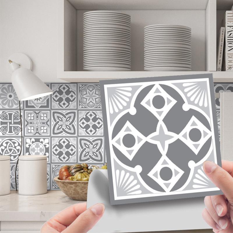 24 τμχ αυτοκόλλητα τοίχου Vintage αδιάβροχα αυτοκόλλητα αυτοκόλλητα βινυλίου πλακάκια τοίχου σπιτιού κουζίνας μπάνιου