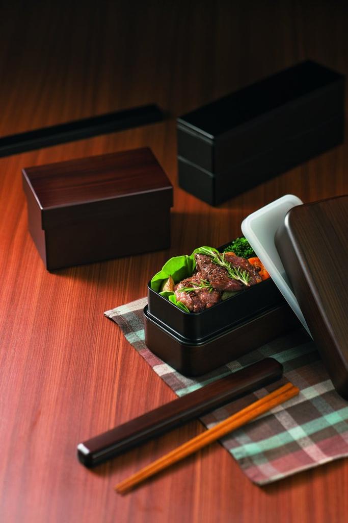 Tatsumiya Lunch Big Bento Tochigi Wood X X 51935 Men's Box, Grain, Size Approx. W17.1 D13.1 H9.6,