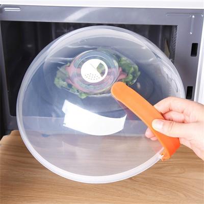 Placa protectora para alimentos para microondas, tapa protectora contra salpicaduras con ventilación, transparente para cocina