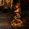 Weather Resistant Christmas Garden Strips Solar Outdoor Light Stake Light, Cute Gingerbread House/Elf Boy/Bear