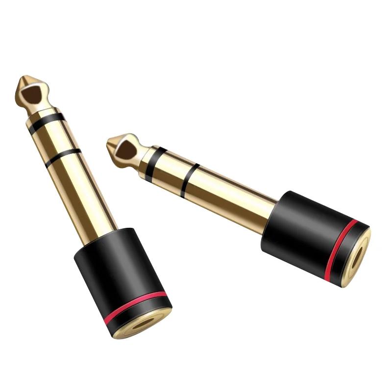 3 Pole 6.35mm to 3.5mm Jack Adapter Headphone Amplifier Audio Adapter Microphone Connector