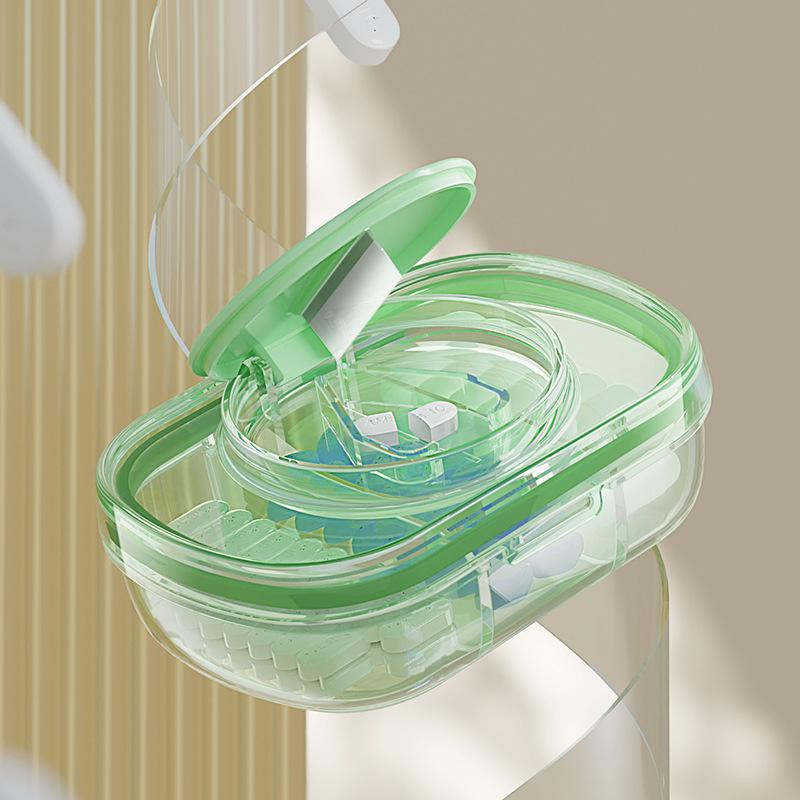 Tragbare Medikamentenbox, drei Mahlzeiten am Tag, tragbare Medikamenten-Dosierbox, eine Medikamenten-Erinnerungsbox, Dosierspender mit großer Kapazität