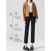Petite High Waist Slimming Black Cropped Straight Leg Jeans for Women - Early Spring 2025 Collection