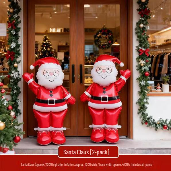 Large Aluminum Foil Christmas Tree Balloon Decoration for Events and Mall Layouts