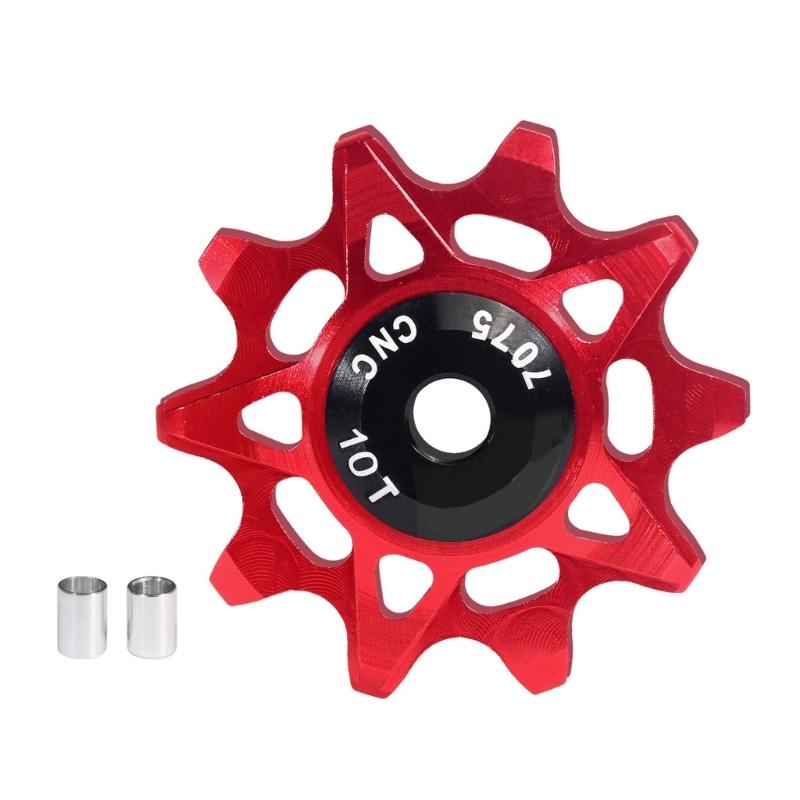 

High Performances Bicycles Chainring Guide Wheel with Positive Negative Teeth Enhances Stability for Cycling червоний